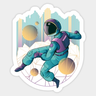 Techno and Rave Astronaut Sticker